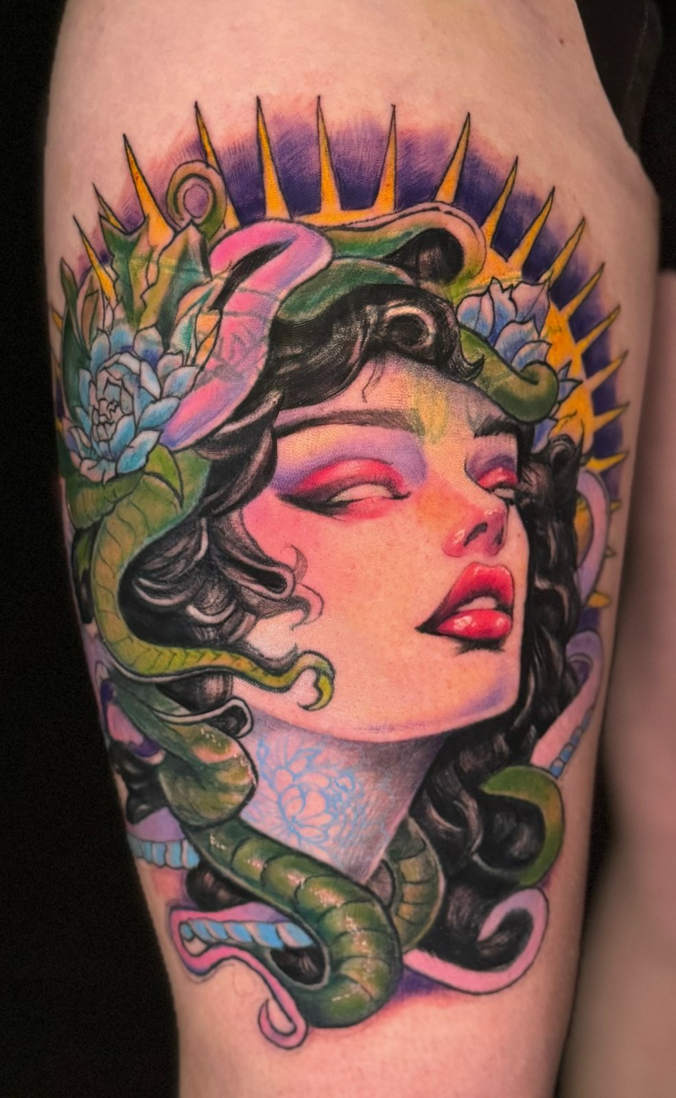 Full-color character tattoo